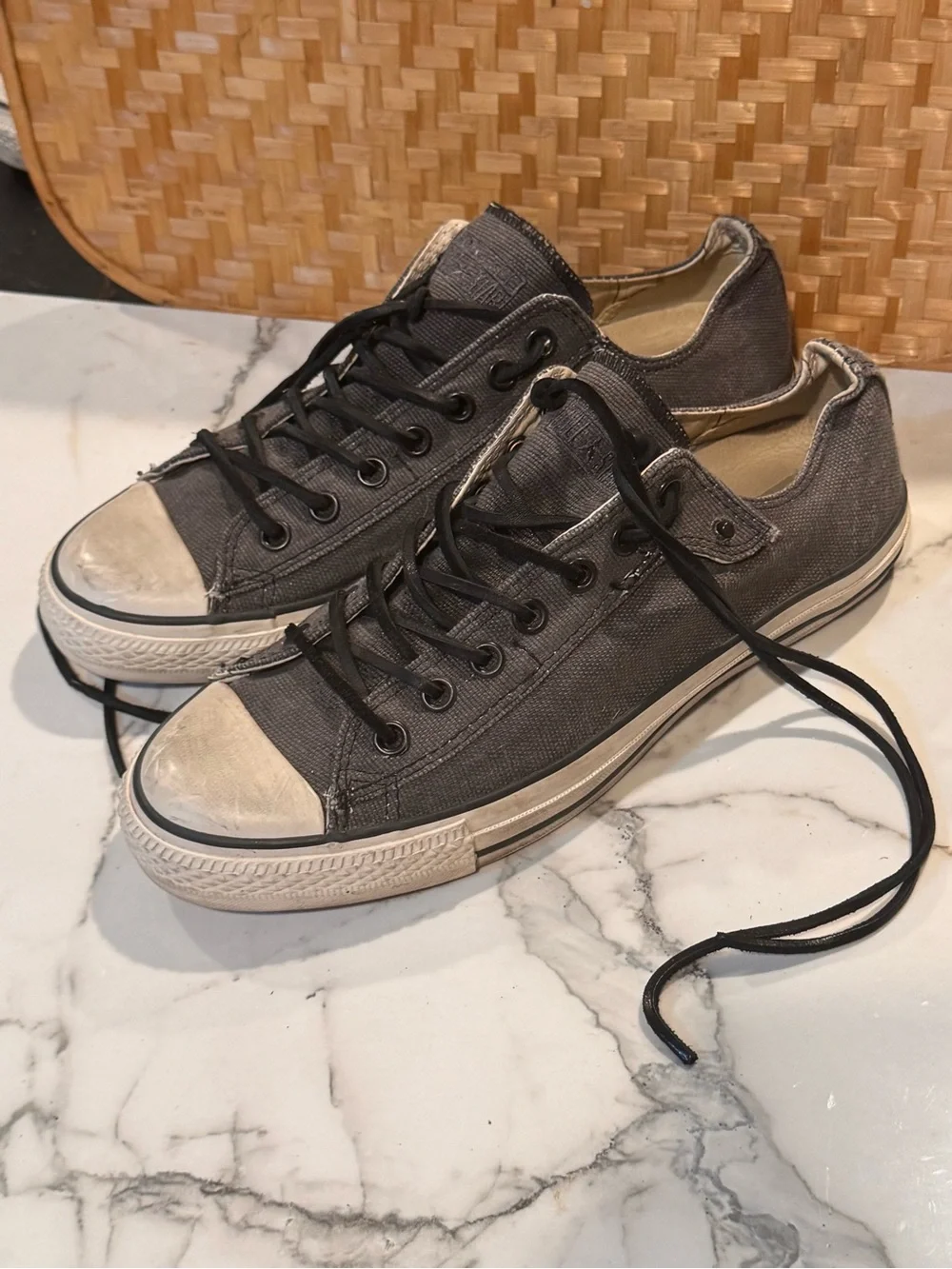 SOLD‼️Converse x John Varvatos Low-Top Canvas Sneakers Charcoal Gray 142950C - Picture 3 of 9